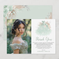 Sage Groen Zilver Quinceañera Jurk Verjaardag Foto