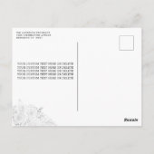 Sage Groen Zilveren Jurk Mis Quince Quinceañera Briefkaart (Achterkant)