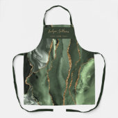 Sage groene agaat beauty professioneel schort (Voorkant)