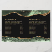 Sage groene agaat bifold brochure (Achterkant)