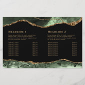 Sage groene agaat bifold brochure (Achterkant)