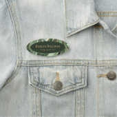 Sage groene agaat naam tag (In situ)