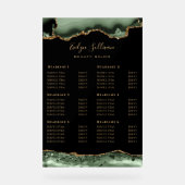 Sage Groene Agaat Prijslijst Acryl Teken Acryl Bord (Voorkant)