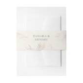 Sage Groene amandel bruiloft Delicaat gebladerte Uitnodigingen Wikkel (Voorkant Voorbeeld)