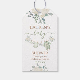 Sage Groene Baby Kleding Baby shower Gift Label Cadeaulabel