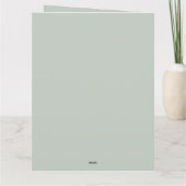 Sage groene baby konijn deken kaart (Achterkant)