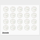 Sage Groene Babykleding Baby shower Ronde Sticker (Vel)