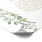 Sage Groene Ballon Baby shower Late Night Luiers Poster (Hoek)