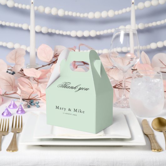 Sage Groene Bedankdoos voor elke gelegenheid met d Bedankdoosjes (Huwelijk)
