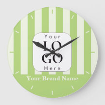 Sage groene bedrijfslogo aangepaste wandklok