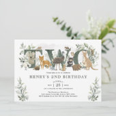 Sage groene bladeren Australische dieren 2e verjaa Kaart (Staand voorkant)