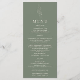 Sage Groene Bloem Boheemse Eenvoudige Botanische Menu