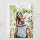 Sage groene bloem typografie foto bruiloft save the date (Achterkant)