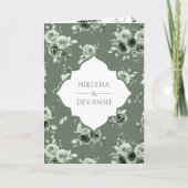 Sage Groene Bloemen Alles in een Kant Indiase brui (Voorkant)