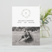 Sage Groene Bloemen Boho Bruid Save The Date (Staand voorkant)