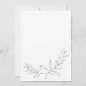 Sage Groene Bloemen Boho Bruid Save The Date (Achterkant)