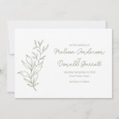 Sage Groene Bloemen Boho Save De Datum Save The Date (Achterkant)