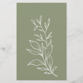 Sage Groene Bloemen Bruidsspel Raad de Jurk Flyer (Achterkant)