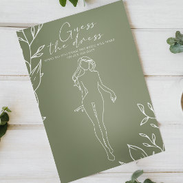 Sage Groene Bloemen Bruidsspel Raad de Jurk Flyer
