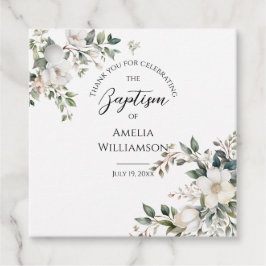 Sage Groene Bloemen Doop Bedankjes Labels