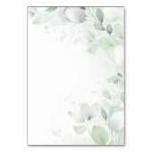 Sage Groene Bloemen Doop Kaart (Achterkant)