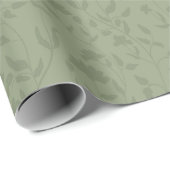 Sage Groene Bloemen Geschenktas Cadeaupapier (Rol Hoek)