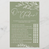 Sage Groene Bloemen Spel Over Onder Flyer (Voorkant)