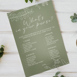 Sage Groene Bloemen Spel Wat In Uw Portemonnee Flyer