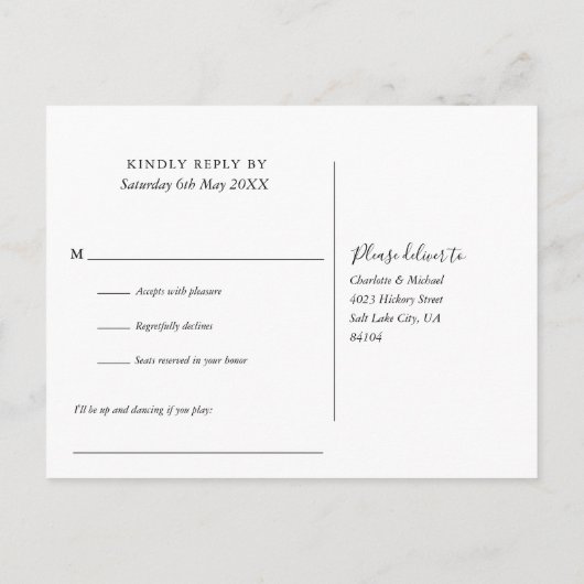 Sage Groene Bloemen String Lights Song Aanvraag RS Uitnodiging Briefkaart (Achterkant)