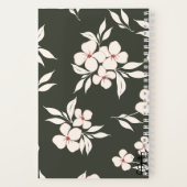 Sage groene bloemenspiraal notitieboek | journal (Achterkant)