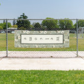 Sage groene bloemenwelkomstbanner spandoek (Insitu)