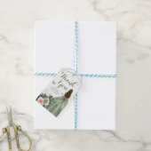 Sage Groene Blush Geometrische Quinceañera Dank u Cadeaulabel (Met Touw)