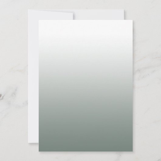 Sage groene bogo-bruiloft met bruinkoolbloem kaart (Achterkant)