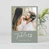 SAGE Groene Boheemse Fotolijst Nummer 5x7 Kaart (Staand voorkant)