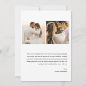 SAGE Groene Boheemse trouwfoto Dank u kaart (Achterkant)