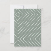 Sage Groene Boho Baby Slaapkamer Bedankkaart (Achterkant)