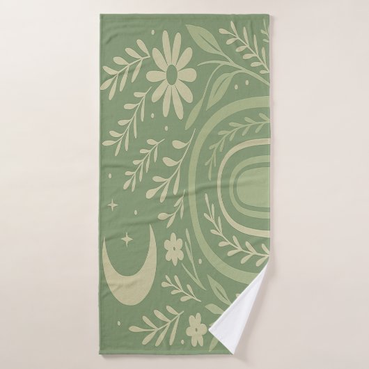 Sage Groene Boho Badhanddoek (Badhanddoek)