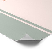 Sage Groene Boho Cactus Welkom Baby shower Poster (Hoek)