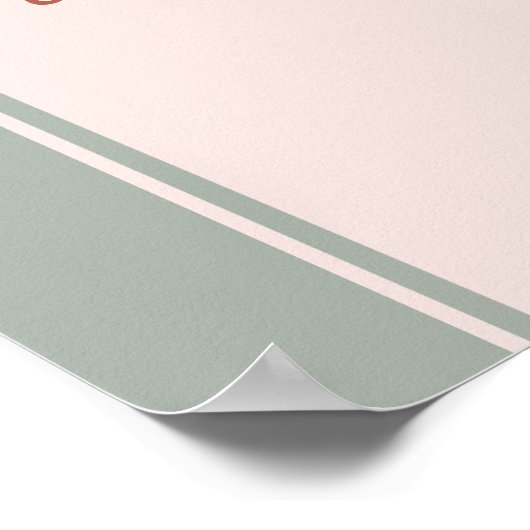 Sage Groene Boho Cactus Welkom Baby shower Poster (Hoek)