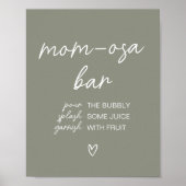 Sage Groene Boho Minimalistische Moeder Osa Bar Poster (Voorkant)