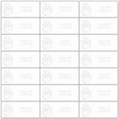 Sage Groene Botanische Bruidsthee Gastadres Sticker (Voorkant)