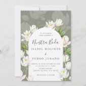 Sage Groene Botanische Nuestra Boda Spaanse Bruilo Kaart (Voorkant)