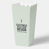 Sage Groene Boutique Persoonlijke Popcorn Bedankdoosjes (Voorkant)