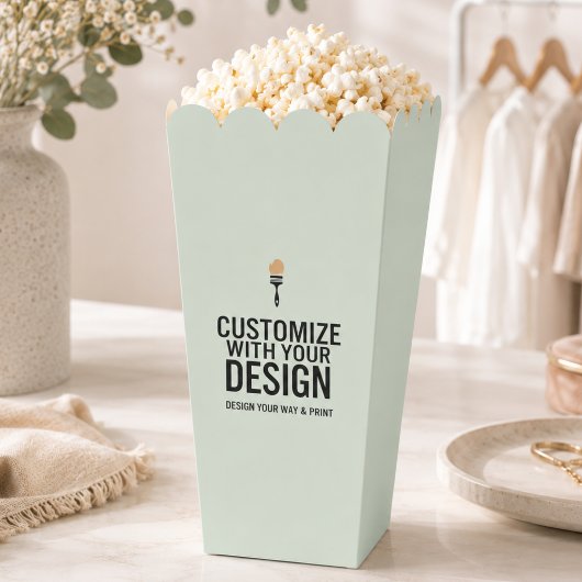 Sage Groene Boutique Persoonlijke Popcorn Bedankdoosjes