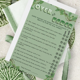 Sage groene 'Boven of Onder' bruidsfeest leuk spel