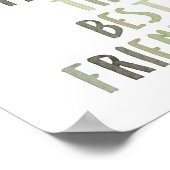 Sage groene broers en zussen maken de beste vriend poster (Hoek)