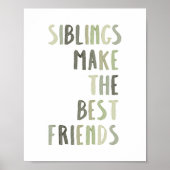 Sage groene broers en zussen maken de beste vriend poster (Voorkant)