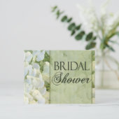 Sage groene bruids douche uitnodigingen (Staand voorkant)