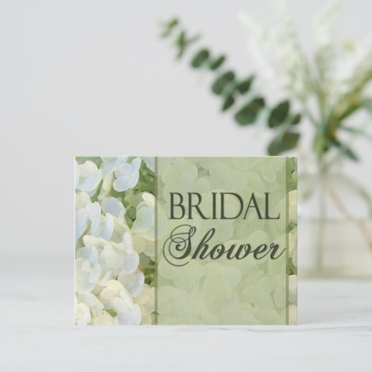 Sage groene bruids douche uitnodigingen (Staand voorkant)