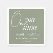 Sage Groene Bruiloft Een Dag Uit Repetitie Diner Servet (Voorkant)